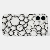 Connected hexagons-lijnillustratie Case-Mate iPhone case (Achterkant (horizontaal))