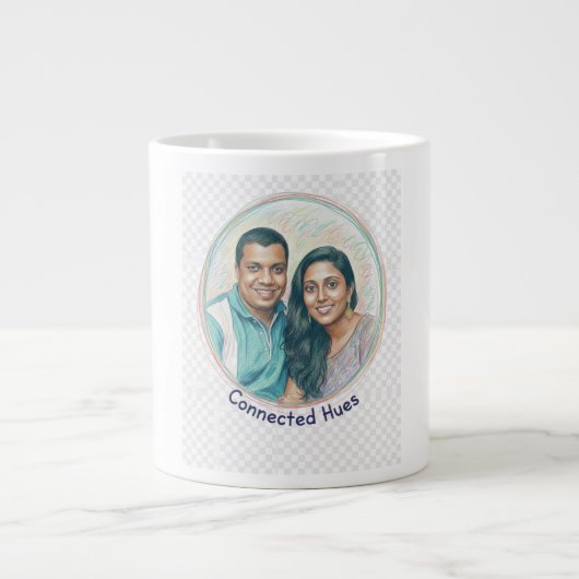 Connected Hues Couple Portrait Mug  (Devant)