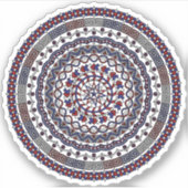 Connected Independence Day Contour Sticker (Voorkant)