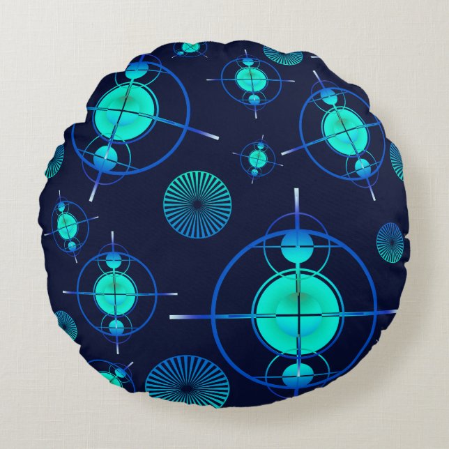 Connected Minds Pattern 2 Rond Kussen (Voorkant)