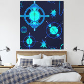 Connected Minds Pattern Canvas Afdruk (Insitu (Slaapkamer))