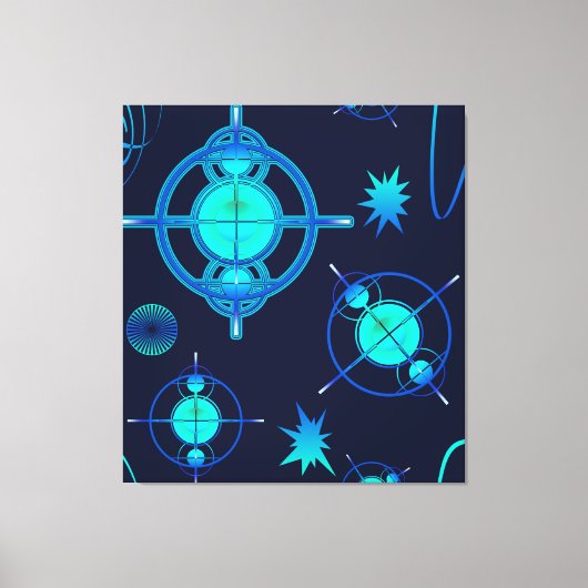 Connected Minds Pattern Canvas Afdruk (Voorkant)