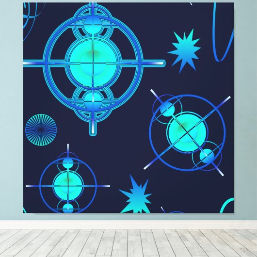 Connected Minds Pattern Canvas Afdruk (Insitu (Houten vloer))
