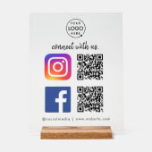 Connectez-vous avec nous Instagram Facebook Social (Recto)