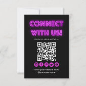 Connectez-vous avec nous QR Code Carte de visite d (Devant)