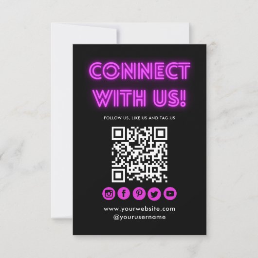 Connectez-vous avec nous QR Code Carte de visite d (Devant)