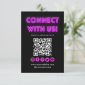 Connectez-vous avec nous QR Code Carte de visite d (Debout devant)