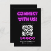 Connectez-vous avec nous QR Code Carte de visite d (Devant / Derrière)