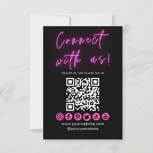 Connectez-vous avec nous QR Code Carte de visite d (Devant)