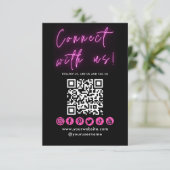 Connectez-vous avec nous QR Code Carte de visite d (Debout devant)