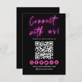 Connectez-vous avec nous QR Code Carte de visite d (Devant / Derrière)