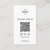 Connectez-vous avec nous Social Media Logo Carte d (Devant)