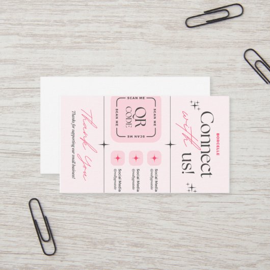 connectez-vous avec us cartes de visite 2024 (Devant/Arrière en situation)