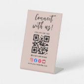 Connectez-vous ici Panneau de code QR Sign (Recto)