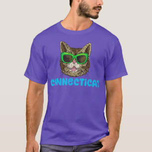 Connecticat Connecticut Funny State Cat Pun T-shirt