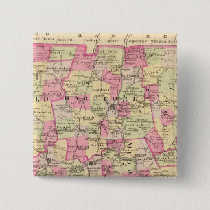 Connecticut 12 vierkante button 5,1 cm