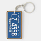 Connecticut 1976  Bord Sleutelhanger licentie (achterkant)