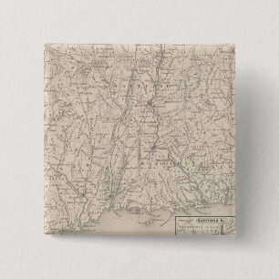 Connecticut 3 vierkante button 5,1 cm