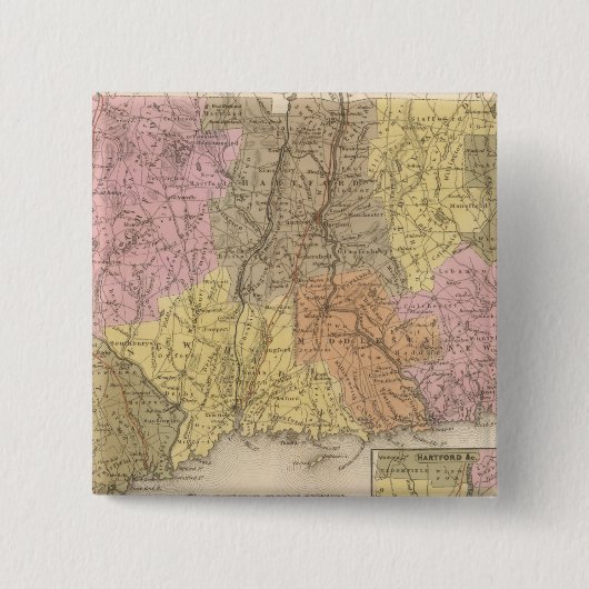 Connecticut 8 vierkante button 5,1 cm (Voorkant)