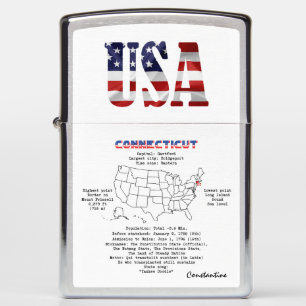 Connecticut Amerikaanse staat op een kaart en nutt