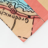 Connecticut Auto Kaart Fleece Deken (Hoek)