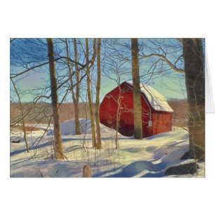 Connecticut Barn in de winter