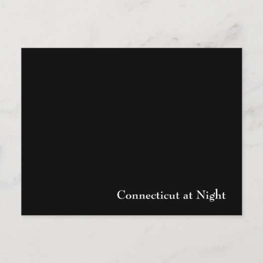 Connecticut bij nacht briefkaart (Voorkant)