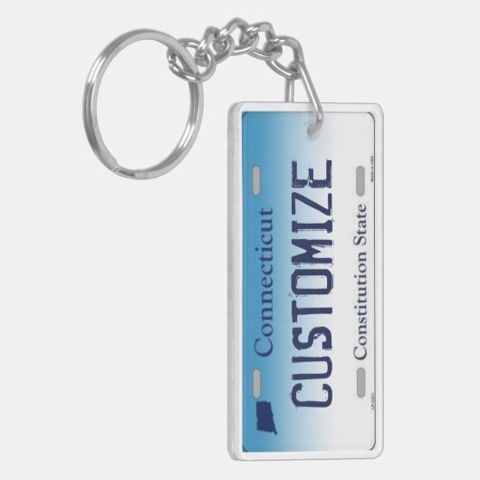 Connecticut-bord sleutelhanger (Voorkant Links)