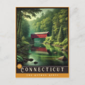 Connecticut | Carte postale État hyper-réaliste (Devant)