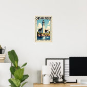 Connecticut Colonial Charm Lighthouse Poster (Thuiskantoor)