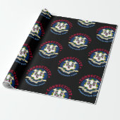 CONNECTICUT CONSTITUTION STATE FLAG CADEAUPAPIER (Uitgerold)