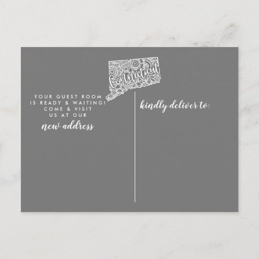 CONNECTICUT Faire-part de transfert d'état carte p (Dos)