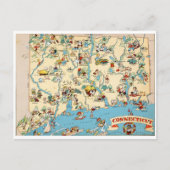 Connecticut Funny  Map Briefkaart (Voorkant)
