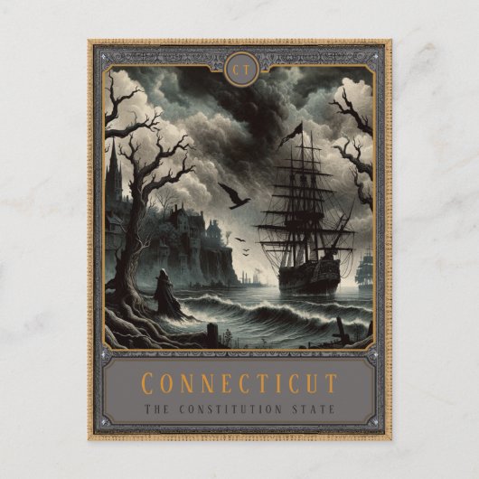 Connecticut | Gotische kunst Briefkaart (Voorkant)