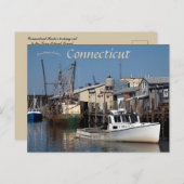 Connecticut Harbour kijkt uit naar het eiland Long Briefkaart (Voorkant / Achterkant)
