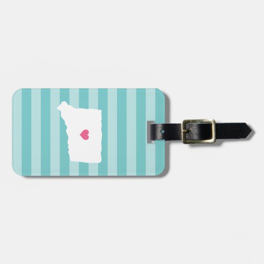 Connecticut Heart | thuisstaat Bagagelabel (Voorkant horizontaal)