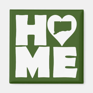 Connecticut Home Heart State Fridge Magnet Magneet