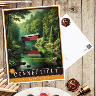 Connecticut   hyperrealistisch Briefkaart
