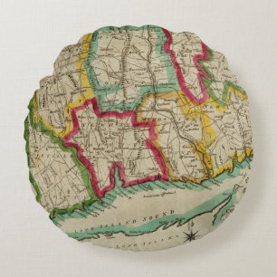 Connecticut-kaart Rond Kussen