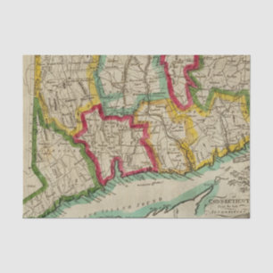 Connecticut-kaart Tissuepapier