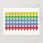 Connecticut kleurrijke harten briefkaart (Voorkant)