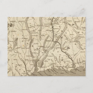 Connecticut Map door Arrowsmith Briefkaart