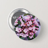 Connecticut Mountain Laurel Ronde Button 5,7 Cm (Voorkant /achterkant)