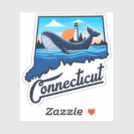 Connecticut Ocean Sticker