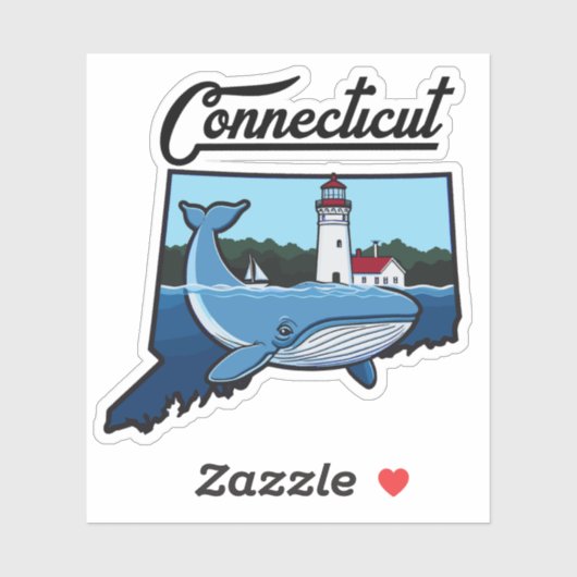 Connecticut Ocean Sticker (Vel)