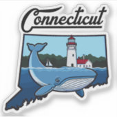 Connecticut Ocean Sticker (Voorkant)