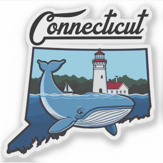 Connecticut Ocean Sticker (Voorkant)