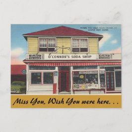 Connecticut, O'Connor's Soda Shop, Sound Uitzicht Briefkaart