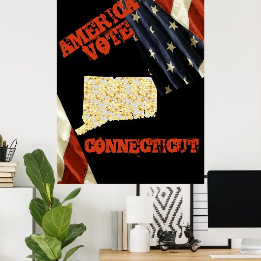 CONNECTICUT POSTER (Thuiskantoor)
