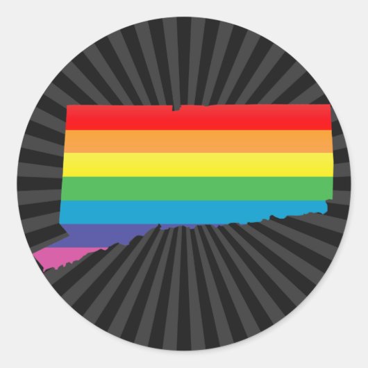 connecticut pride. ronde sticker (Voorkant)